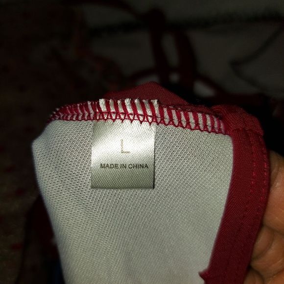 Red Wine Unique Long-Sleeve Paneled Swimsuit - Picture 12 of 13